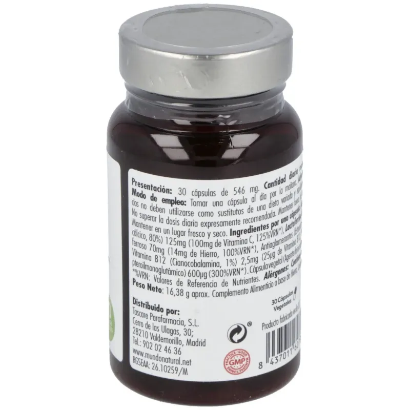 Mundonatural enervital hierro 30caps | Farmacia Barata Mundonatural enervital hierro 30caps | Farmacia Barata