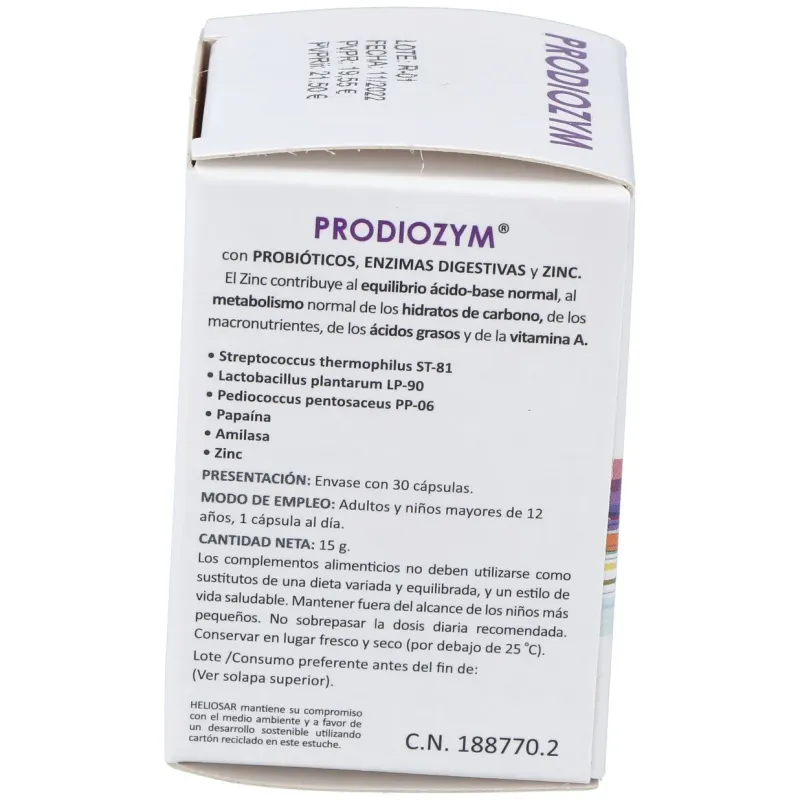Heliosar prodiozym 30caps | Farmacia Barata