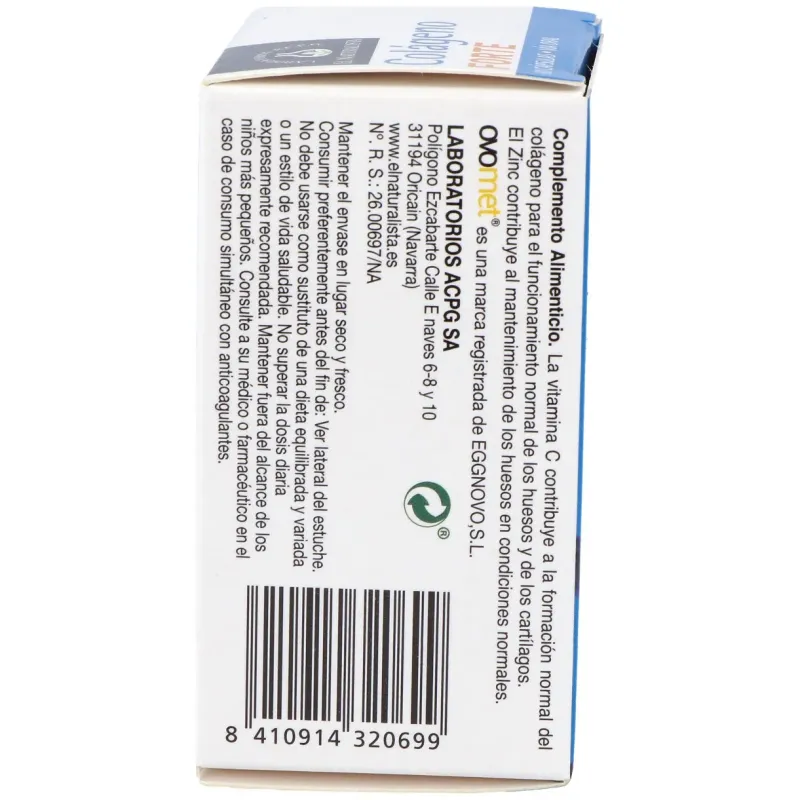 Colageno forte colageno+ovomet+curcuma 60cap. | Farmacia Barata