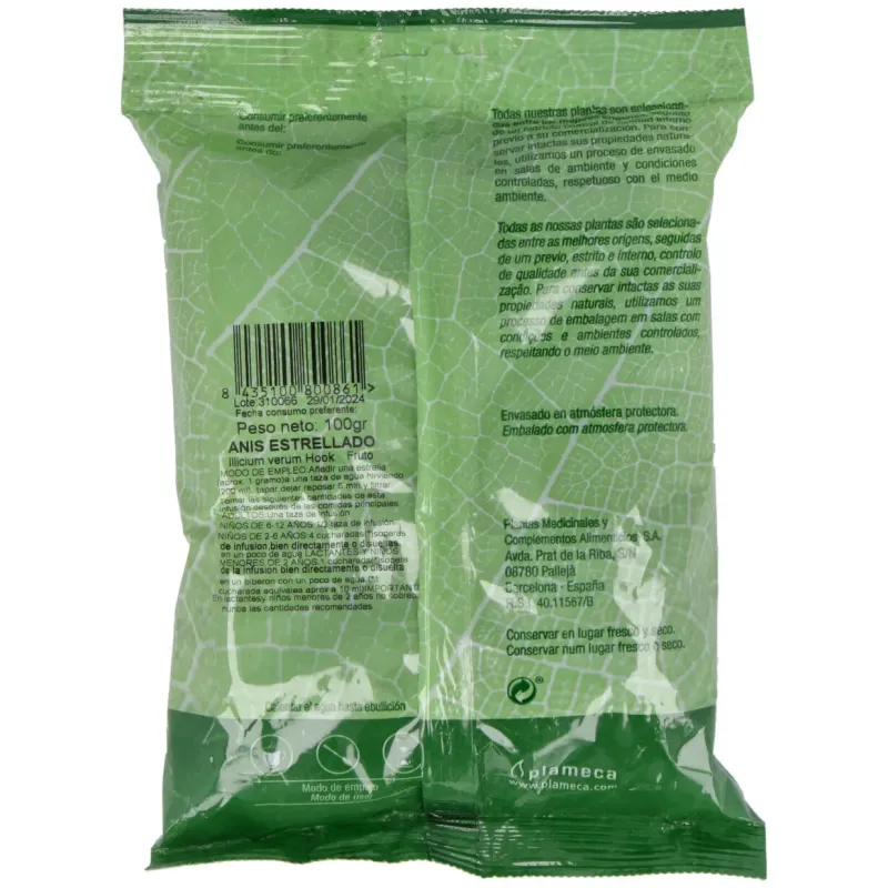 Anis estrellado entero bolsa 100gr. | Farmacia Barata