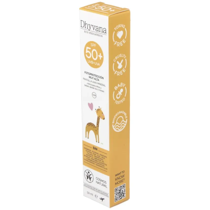Protector solar dhyvana eco pediatrics® spf50+ | Farmacia Barata