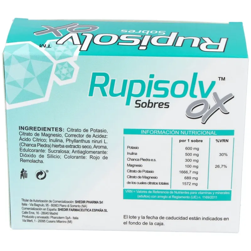 Shedir rupisolv ox 20 sobres | Farmacia Barata