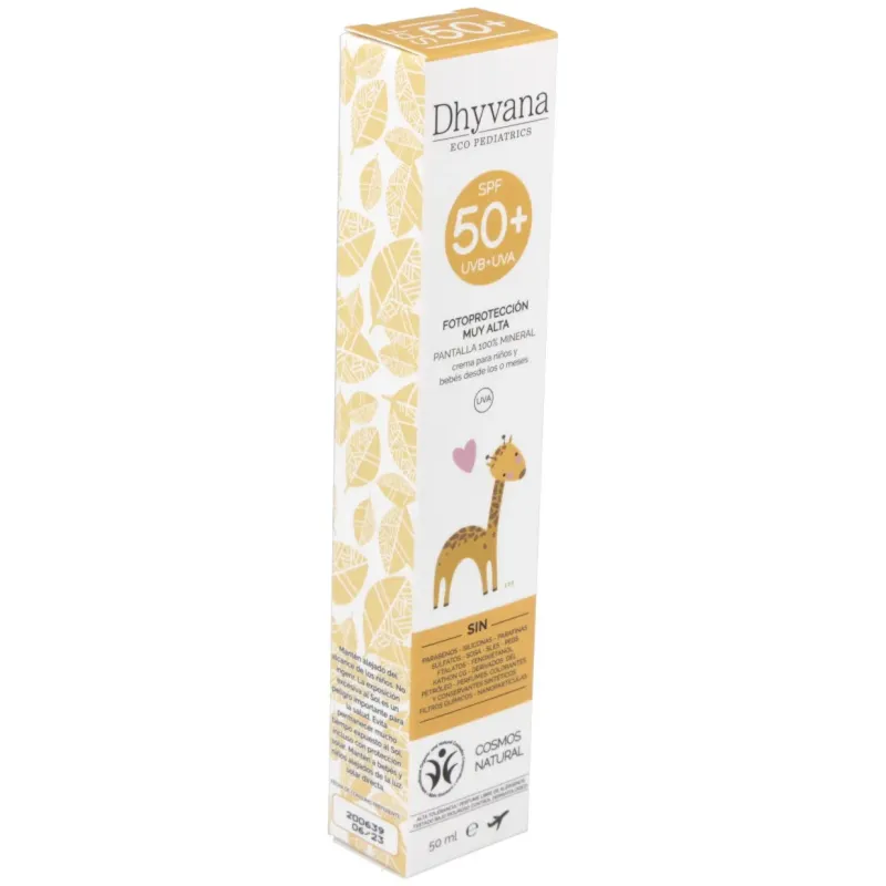 Protector solar dhyvana eco pediatrics® spf50+ | Farmacia Barata