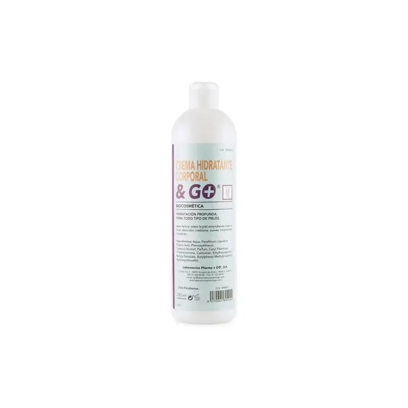 Laboratorios pharma y go crema hidratante corporal y go 750ml | Farmacia Barata