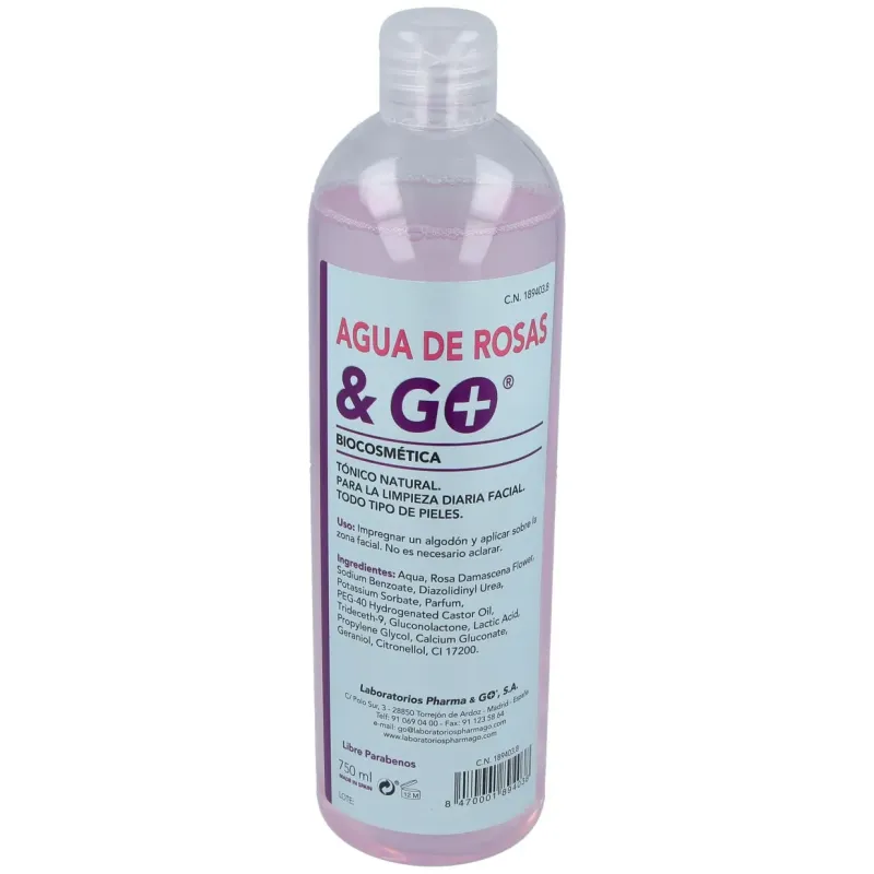Y go agua rosas 750 ml | Farmacia Barata