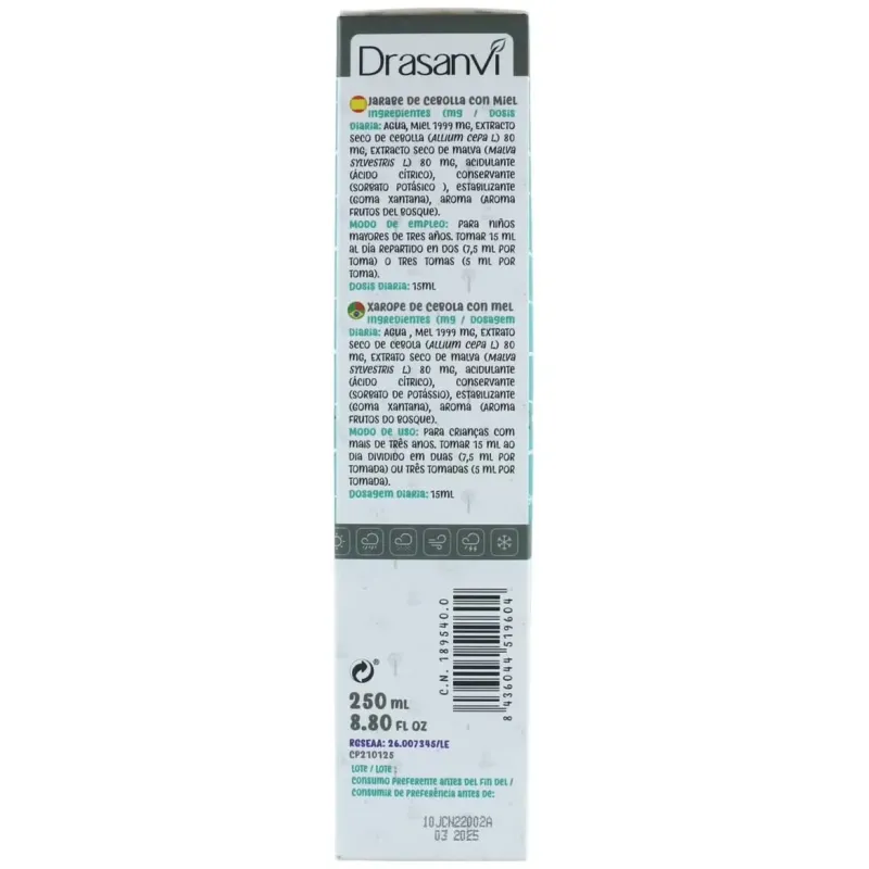 Drasanvi jarabe cebolla infantil 250ml | Farmacia Barata Drasanvi jarabe cebolla infantil 250ml | Farmacia Barata