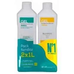 Pack inibsa gel con colágeno + gel multicereales 2x1l