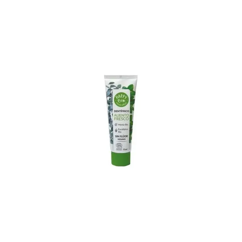 Happy bio cosmetics dentifrico aliento fresco menta sin fluor 75ml | Farmacia Barata