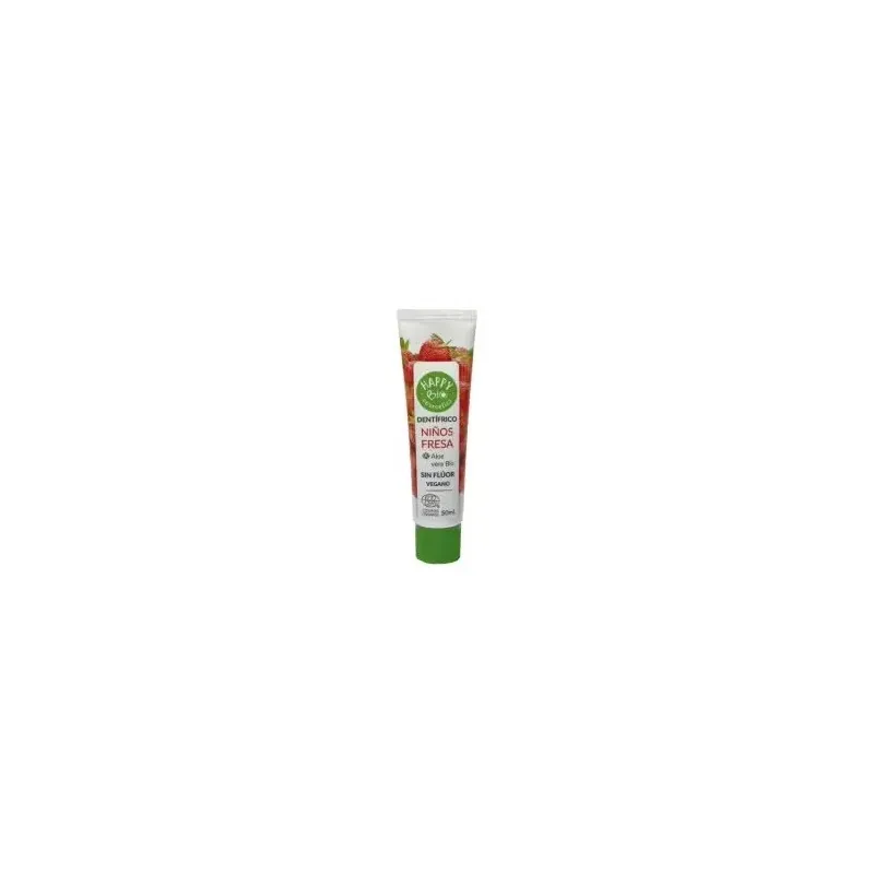 Happy bio cosmetics dentifrico niños fresa sin fluor 50ml | Farmacia Barata