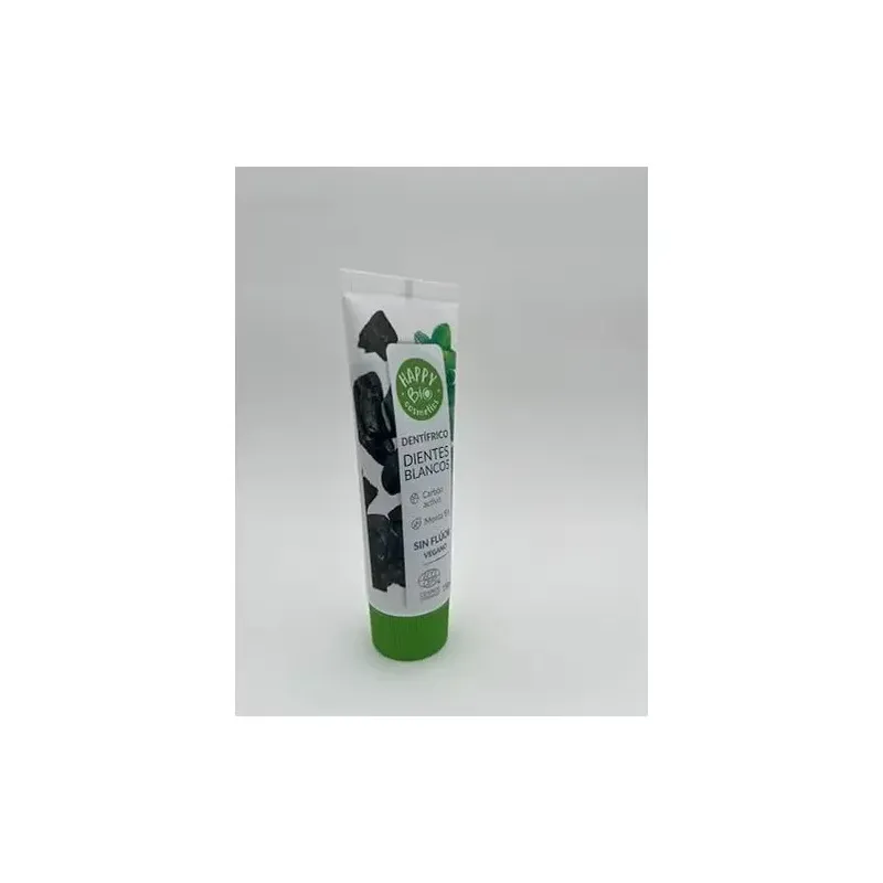 Happy bio cosmetics dentifrico dientes blancos carbon activo-menta 75ml | Farmacia Barata