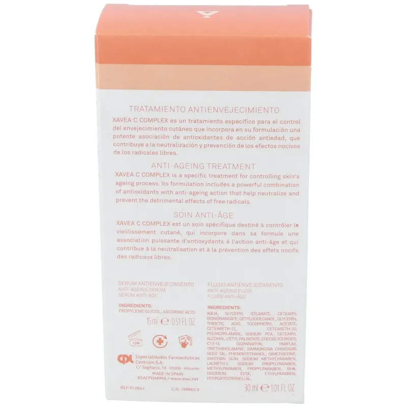 Xavea c complex serum 15ml. + fluido 30ml. | Farmacia Barata Xavea c complex serum 15ml. + fluido 30ml. | Farmacia Barata