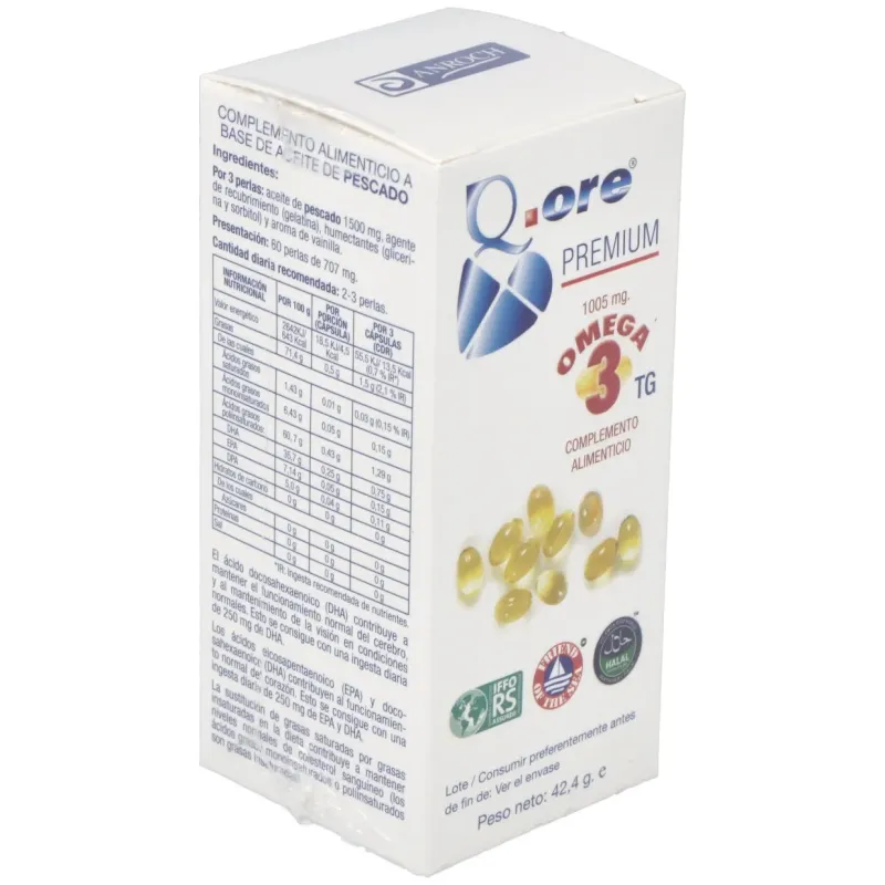 Q.ore premium omega 3 60perlas | Farmacia Barata Q.ore premium omega 3 60perlas | Farmacia Barata