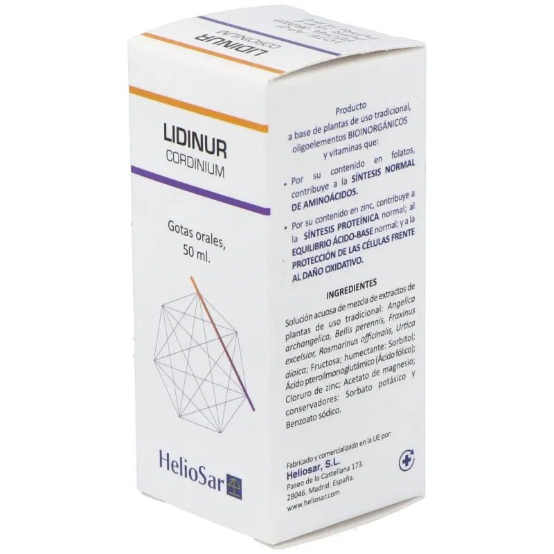 Heliosar lidinur cordinium gotas 50ml | Farmacia Barata