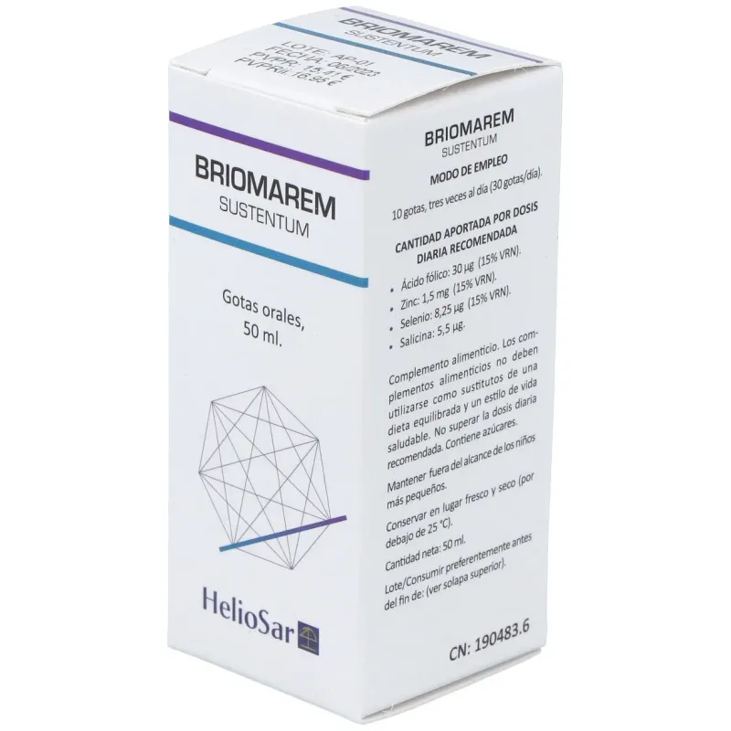 Heliosar briomarem sustentum gotas oral 50ml | Farmacia Barata