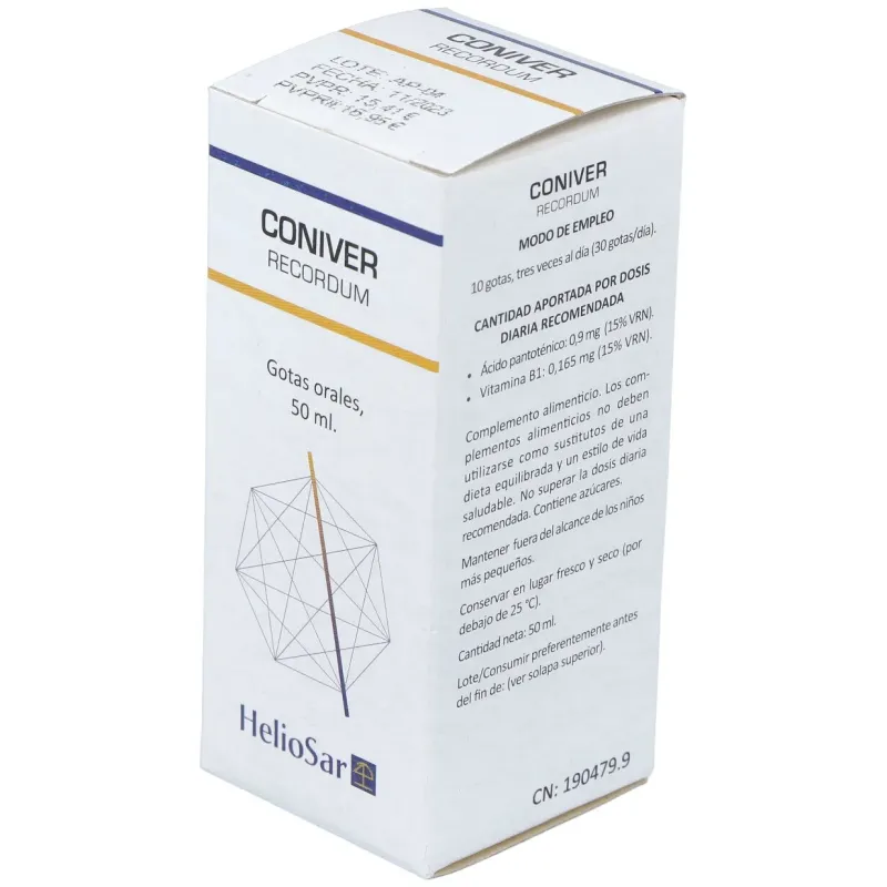 Heliosar coniver recordum gotas 50ml | Farmacia Barata