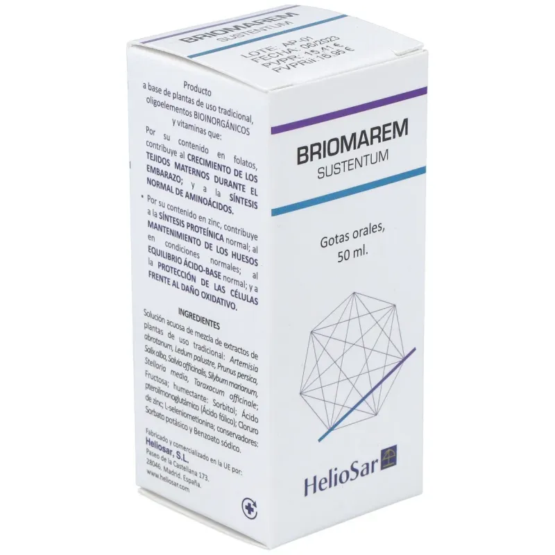Heliosar briomarem sustentum gotas oral 50ml | Farmacia Barata