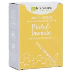 La saponaria jabon en pastilla miel y lavanda 100g