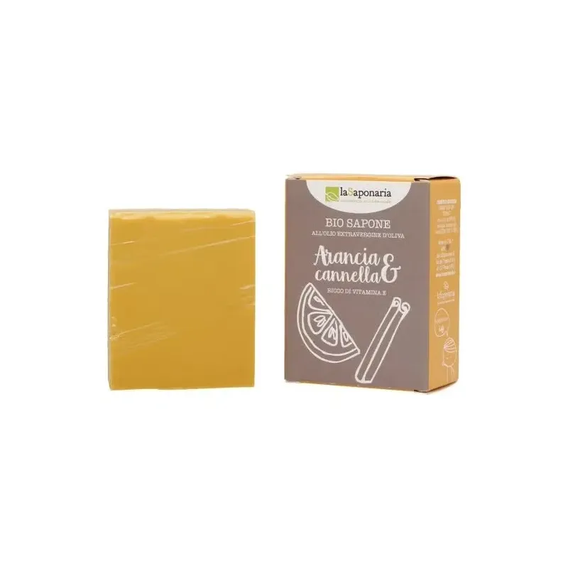 La saponaria jabón en pastilla naranja y canela 100g | Farmacia Barata
