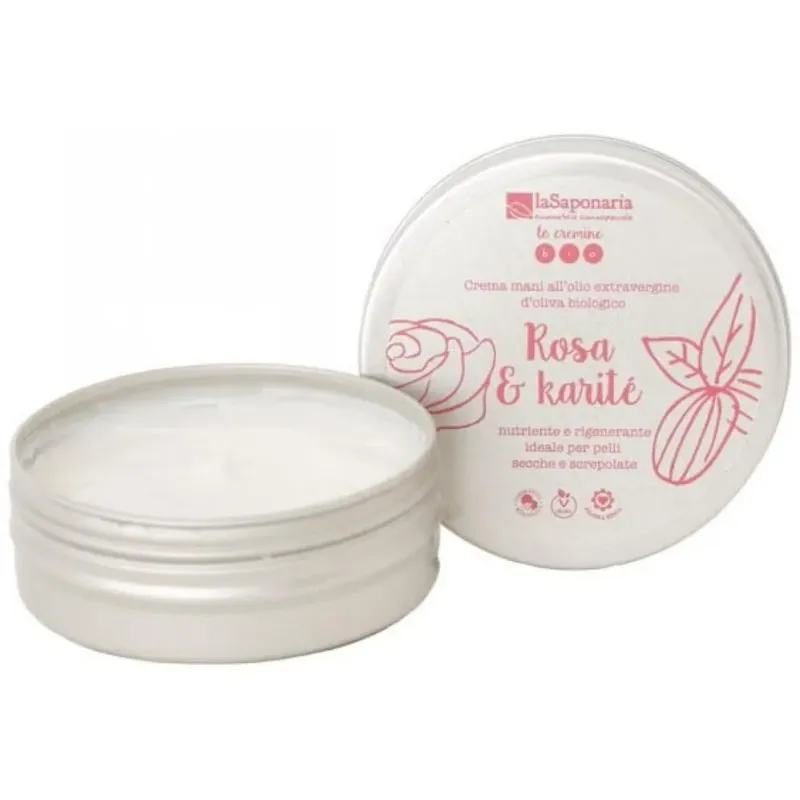 La saponaria crema de manos rosa y karite 60ml | Farmacia Barata