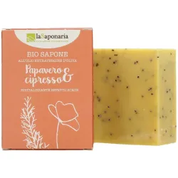La saponaria jabon en pastilla amapola y cipres 100g