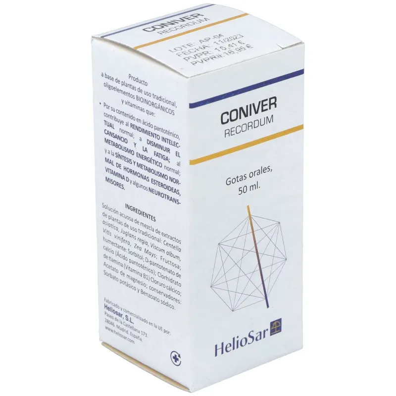 Heliosar coniver recordum gotas 50ml | Farmacia Barata