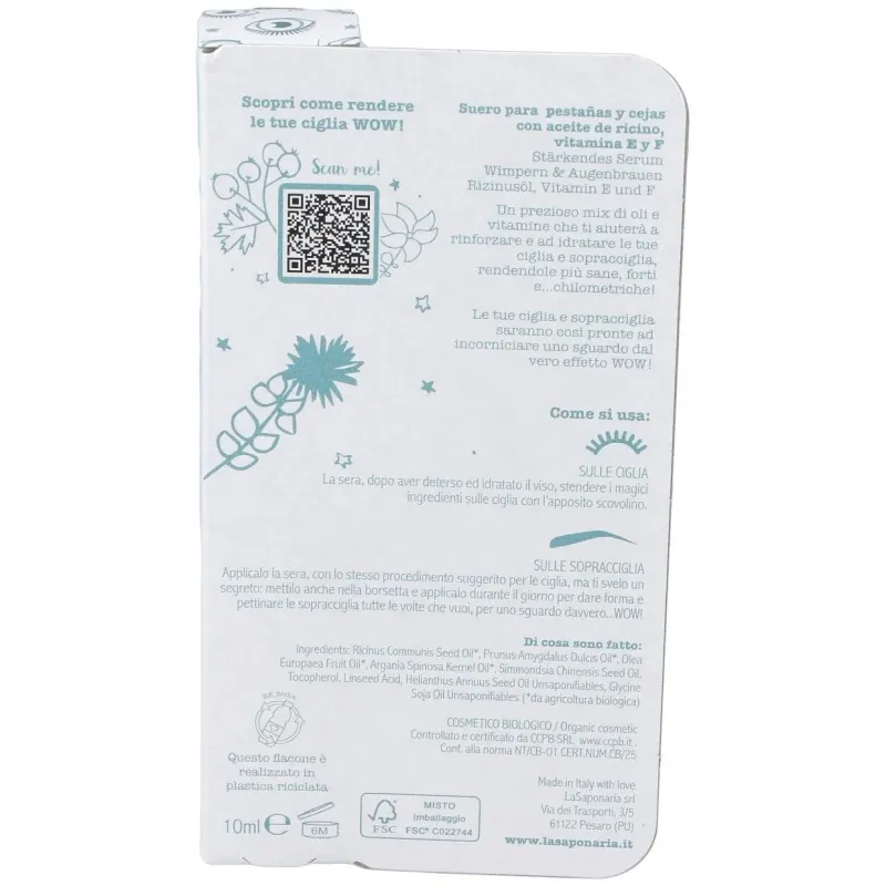 La saponaria sérum wow fortalecedor pestañas y cejas 10ml | Farmacia Barata