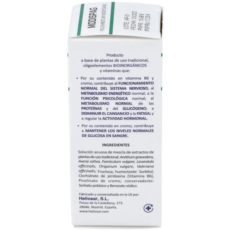 Heliosar modispag polichrestum modificans 50 ml | Farmacia Barata