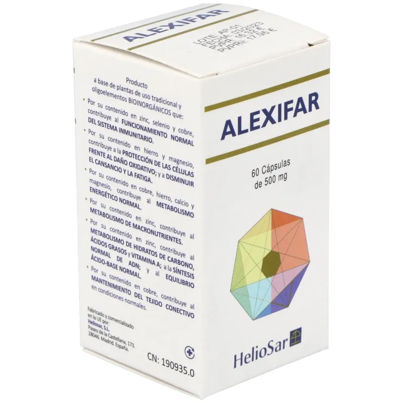 Heliosar alexifar 60caps | Farmacia Barata