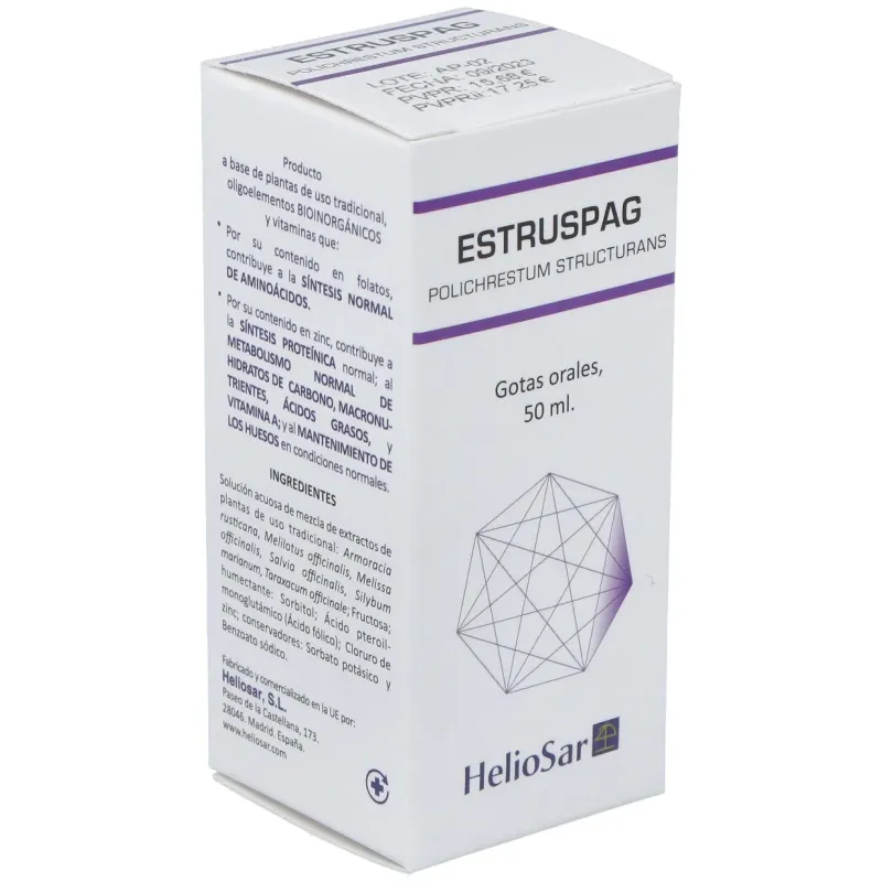 Heliosar estruspag polichrestum structurans solución oral 50ml | Farmacia Barata