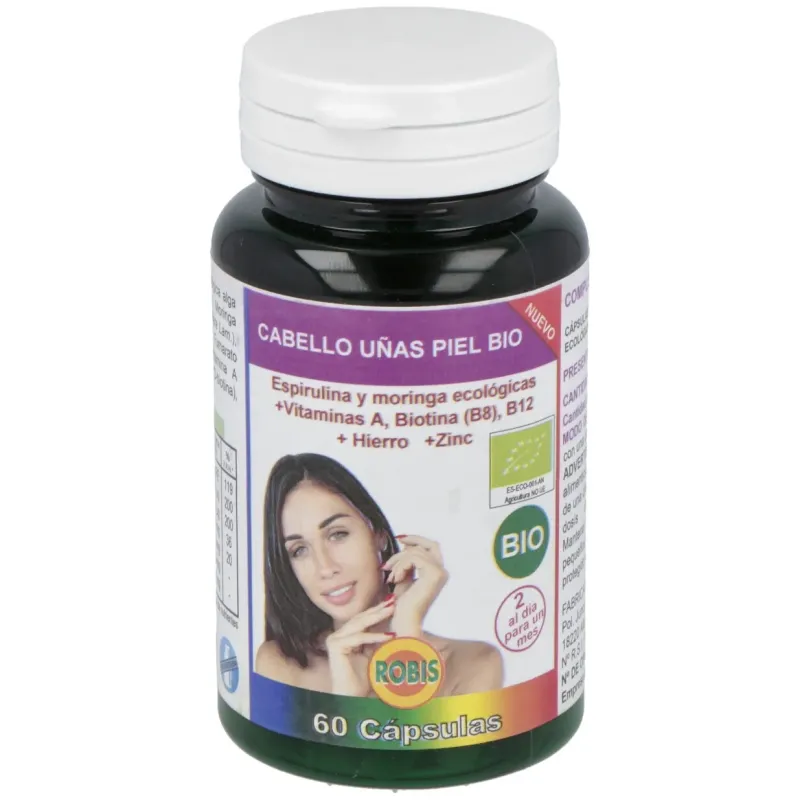 Robis cabello uñas piel bio 60caps | Farmacia Barata Robis cabello uñas piel bio 60caps | Farmacia Barata