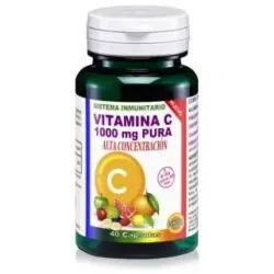 Vitamina c pura 1000mg. 40cap.