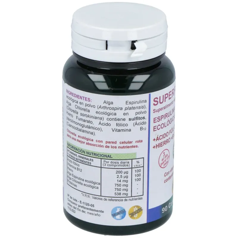 Robis espirulina+chlorella +acido folico+hierro+b12 90comp | Farmacia Barata Robis espirulina+chlorella +acido folico+hierro+b12 90comp | Farmacia Barata