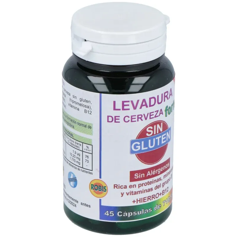 Levadura de cerveza forte sin gluten 45cap. | Farmacia Barata