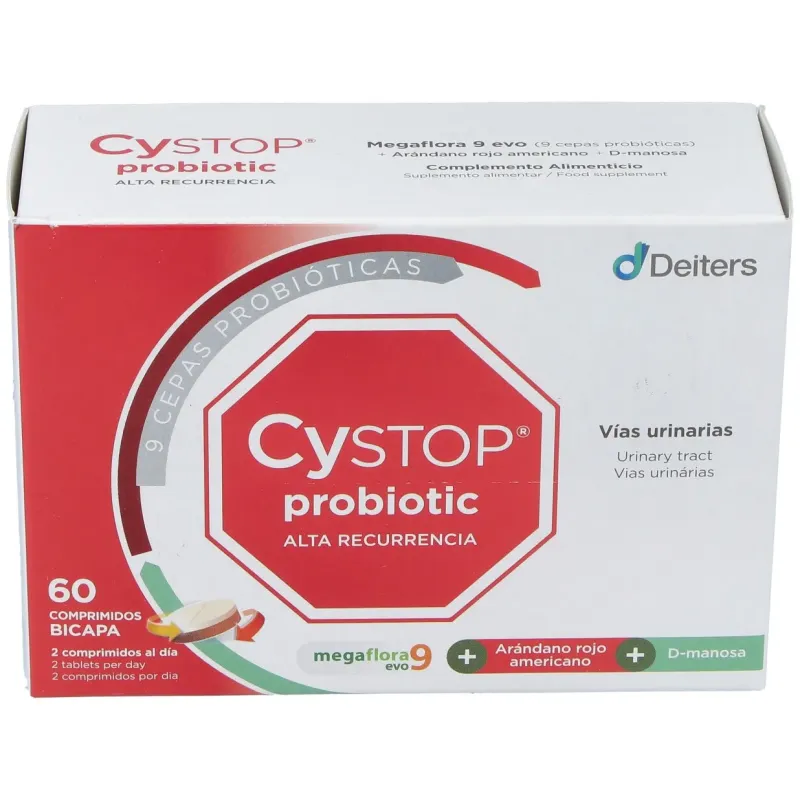 Cystop probiotic alta recurrencia 60comp. | Farmacia Barata