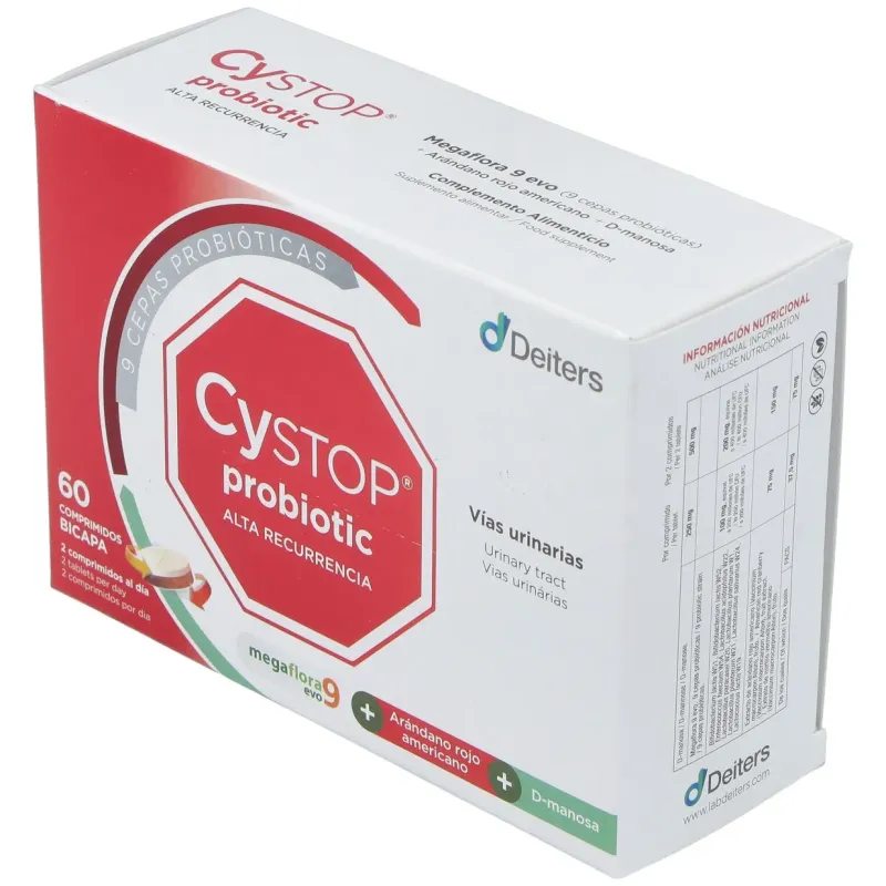 Cystop probiotic alta recurrencia 60comp. | Farmacia Barata