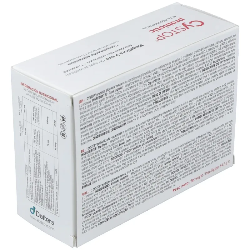 Cystop probiotic alta recurrencia 60comp. | Farmacia Barata