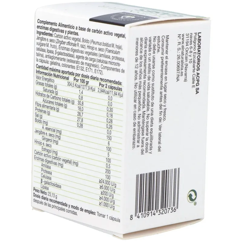 El naturalista digesnatur gases 48caps | Farmacia Barata