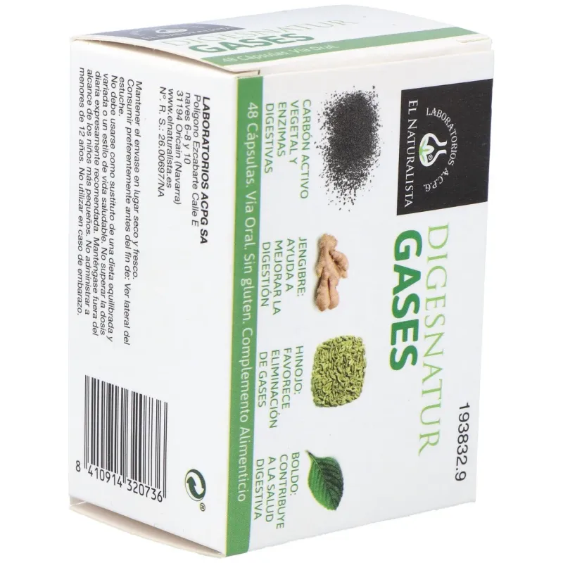 El naturalista digesnatur gases 48caps | Farmacia Barata