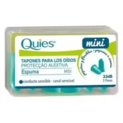 Quies tapón espuma mini 33 db (3 pares) | Farmacia Barata Quies tapón espuma mini 33 db (3 pares) | Farmacia Barata