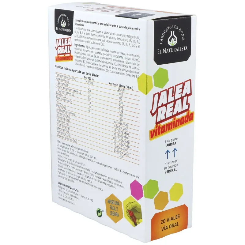 El naturalista jalea real vitaminada 20 ampollas | Farmacia Barata