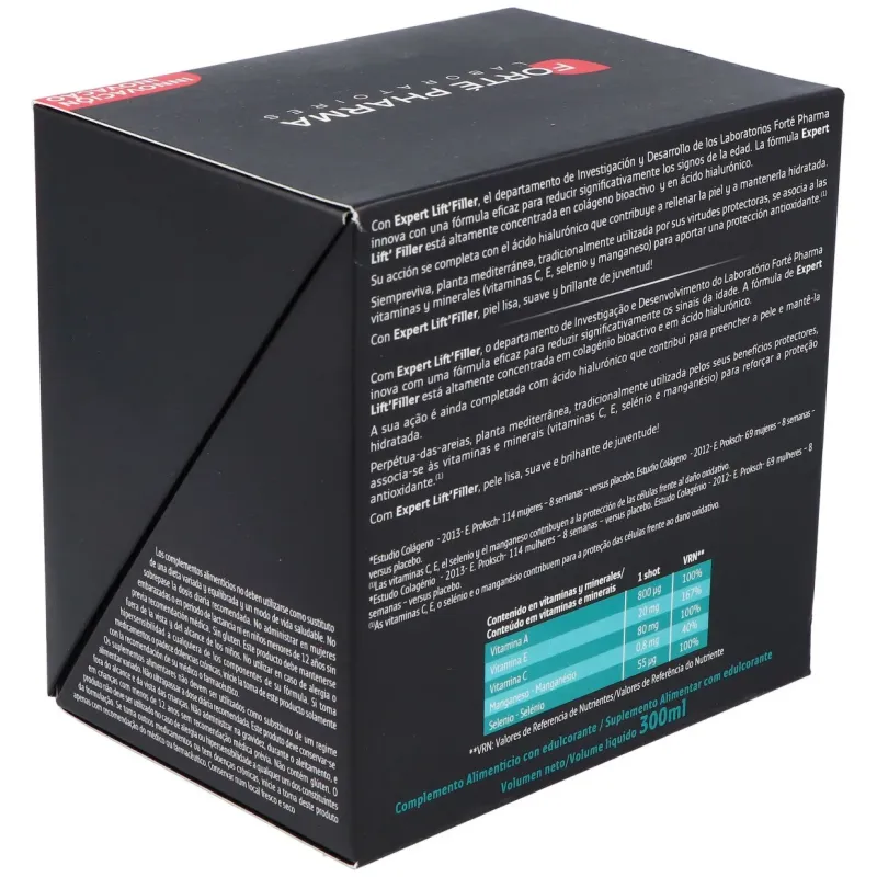 Forté pharma expert lift filler colágeno 5000mg 10 shots | Farmacia Barata