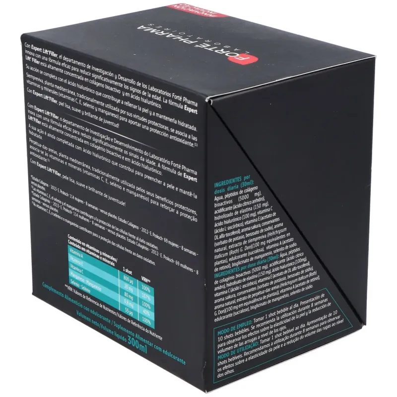 Forté pharma expert lift filler colágeno 5000mg 10 shots | Farmacia Barata