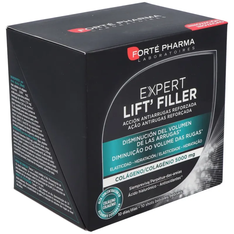 Forté pharma expert lift filler colágeno 5000mg 10 shots | Farmacia Barata