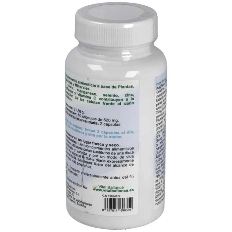 Vital ballance antiox forte 60caps | Farmacia Barata