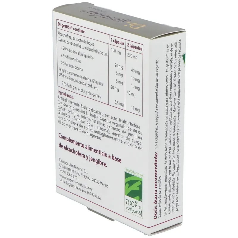 100% natural di-gestion 30caps | Farmacia Barata