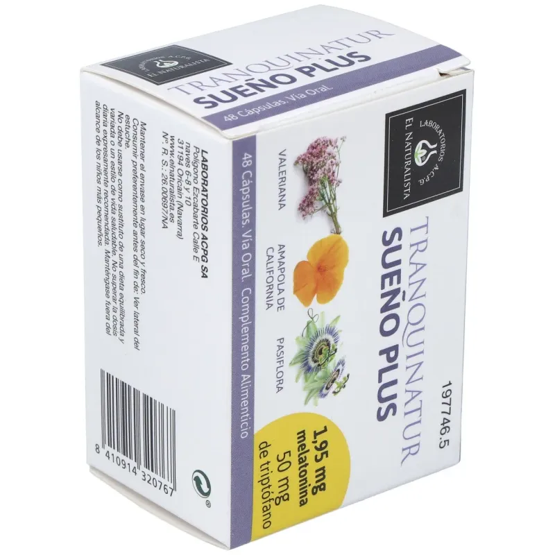 Tranquinatur sueño plus 48cap. | Farmacia Barata