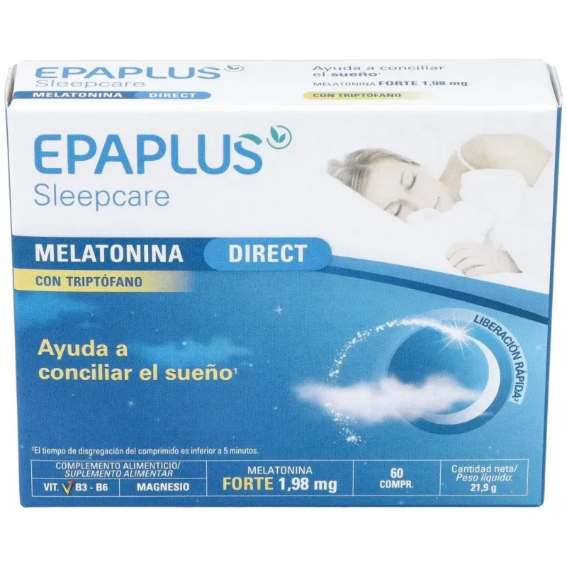 Epaplus sleepcare melatonina con triptófano 60comp | Farmacia Barata