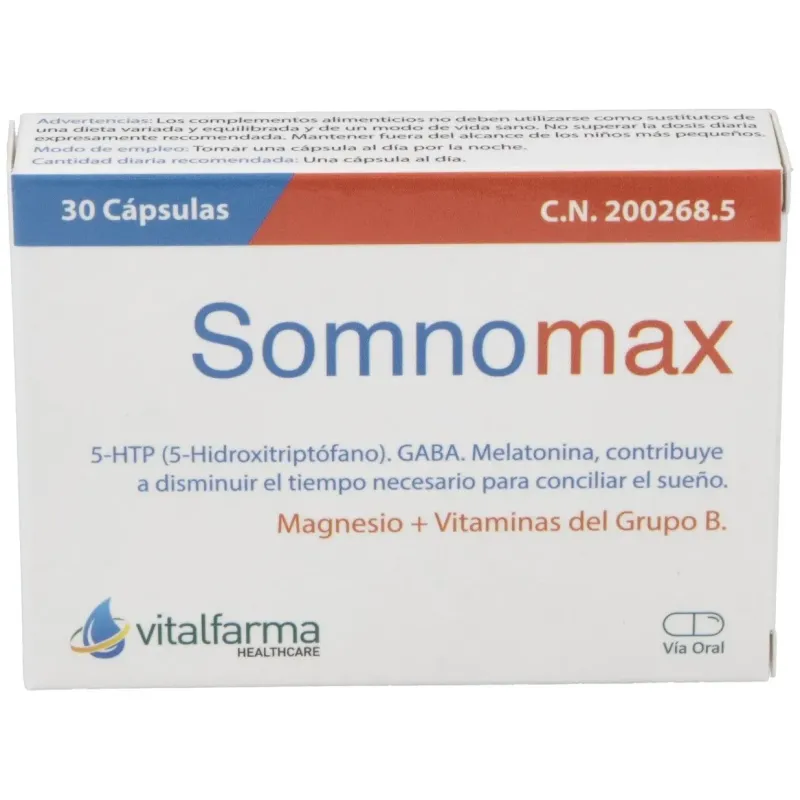 Vitalfarma somnomax 30caps | Farmacia Barata