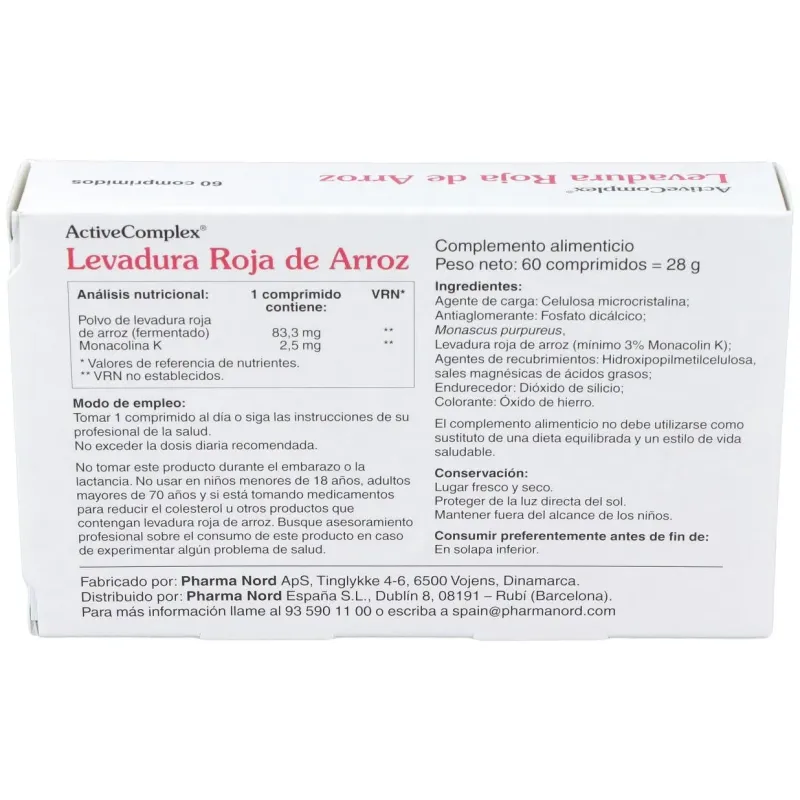 New activecomplex levadura roja de arroz 60comp. | Farmacia Barata New activecomplex levadura roja de arroz 60comp. | Farmacia Barata