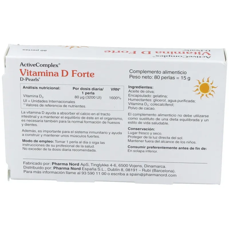 Activecomplex vitamina d 3200ui 80 perlas | Farmacia Barata Activecomplex vitamina d 3200ui 80 perlas | Farmacia Barata